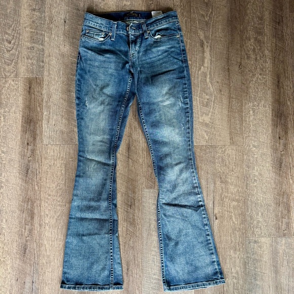 Vintage Levi’s 524 Too Superlow Button Flap Back Pockets w/ Button Closure Jeans - Picture 9 of 16